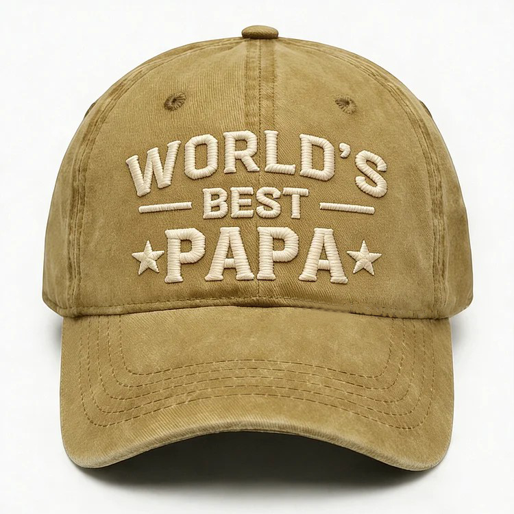 World's Best Papa Embroidery Cap