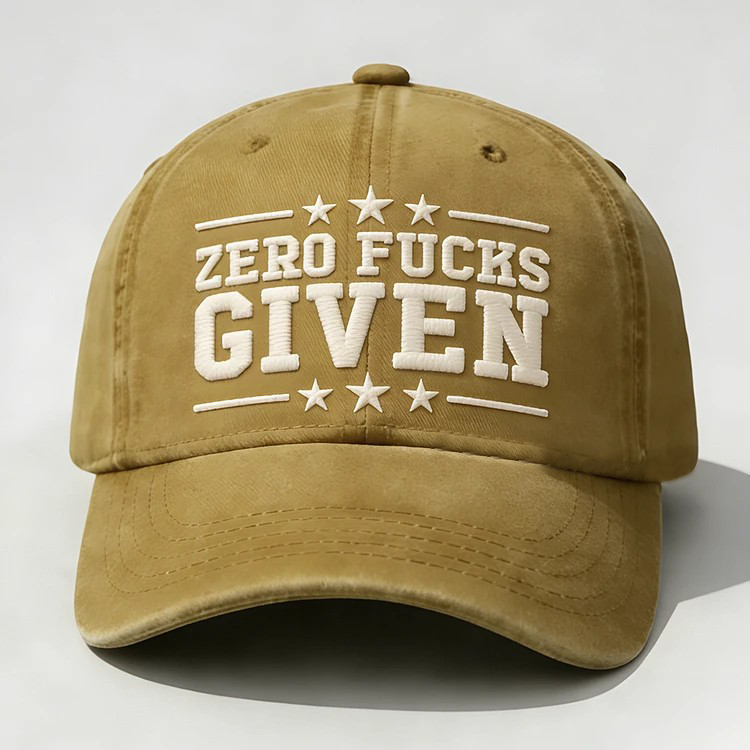 Zero Fucks Given Embroidery Cap