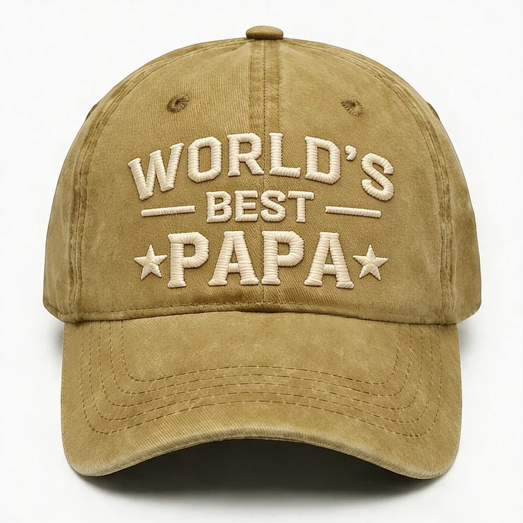 World's Best Papa Embroidery Cap