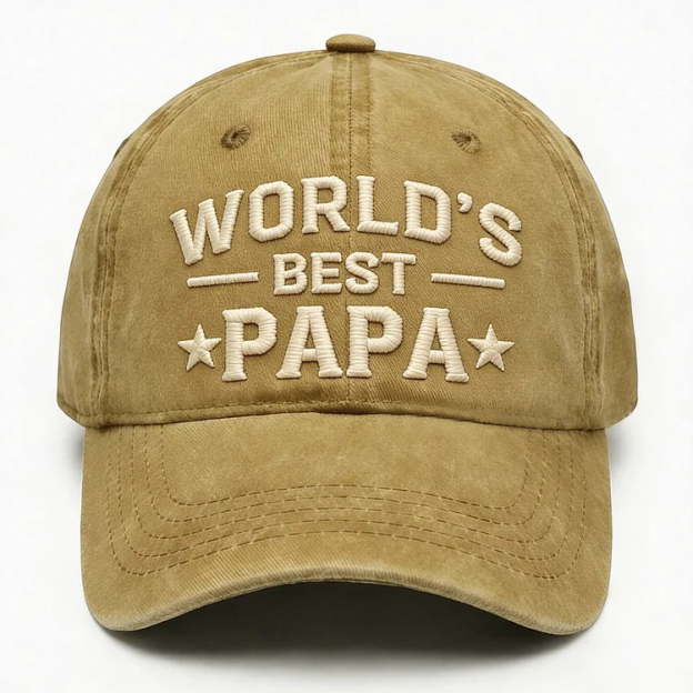 World's Best Papa Embroidery Cap