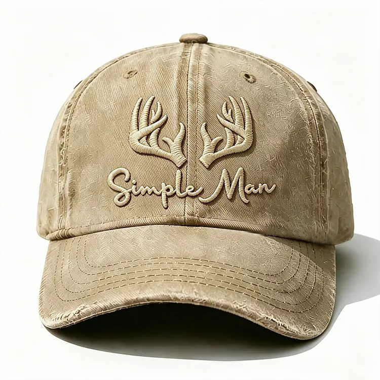 Simple Man Embroidery Cap