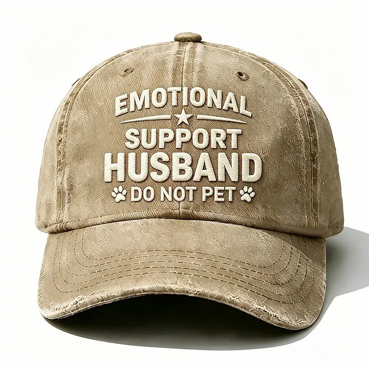 Emotional Support Husband Do Not Pet Embroidery Cap
