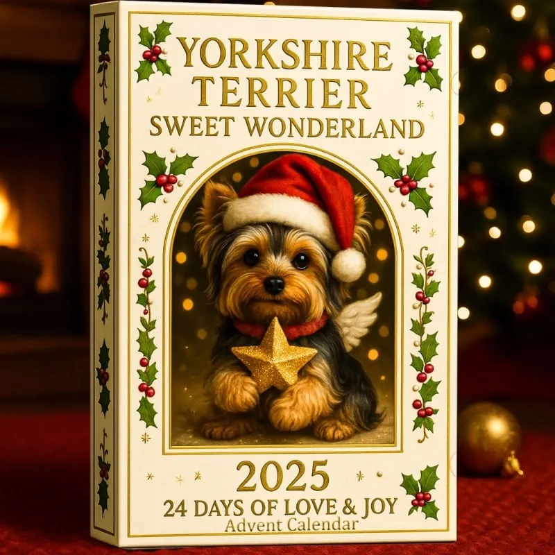 🌲Christmas Gift--🐾 Yorkshire Terrier Sweet Wonderland Advent Calendar 2025 🎄