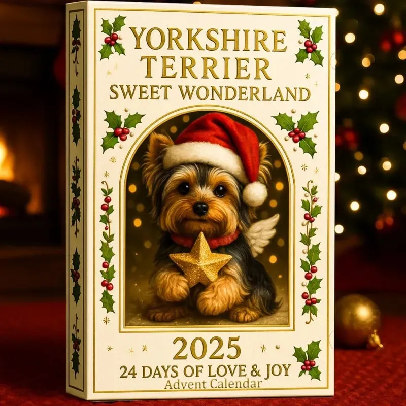 🌲Christmas Gift--🐾 Yorkshire Terrier Sweet Wonderland Advent Calendar 2025 🎄