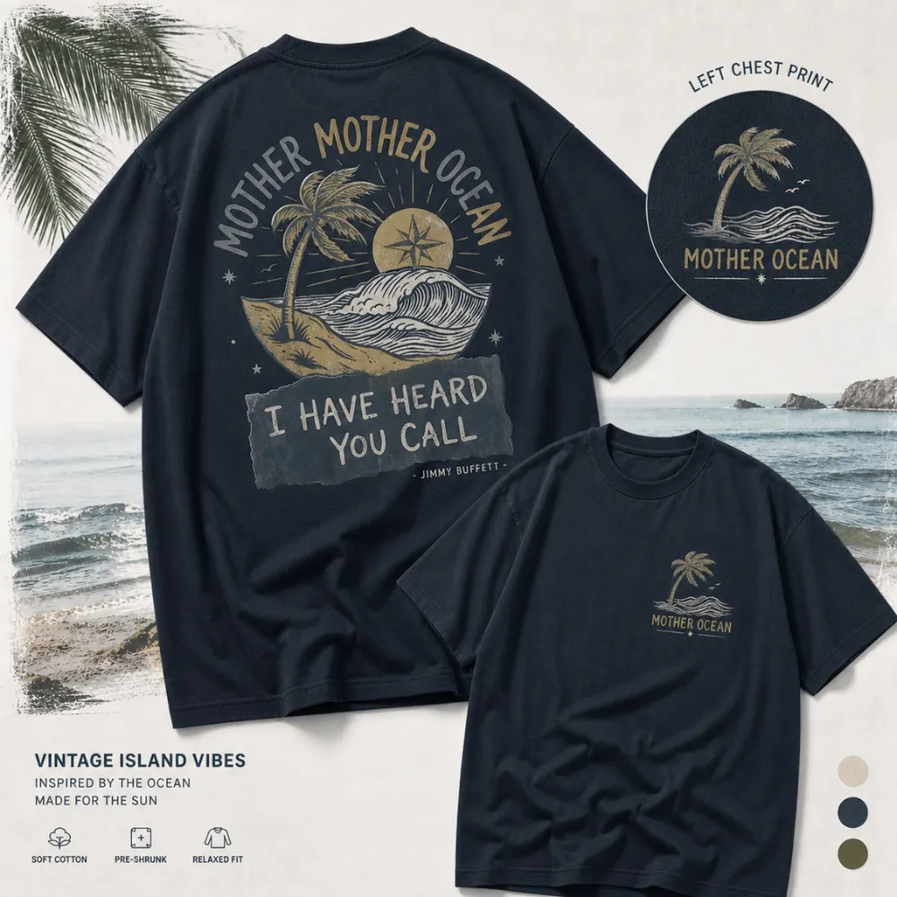 Mother Ocean Vintage Tee V-neck shirt ,Women-Tank