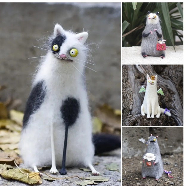 🔥Limited Edition, Only 100 Sets Left! 🎄✨Wool Felt Familiars – Quirky Handmade Companions