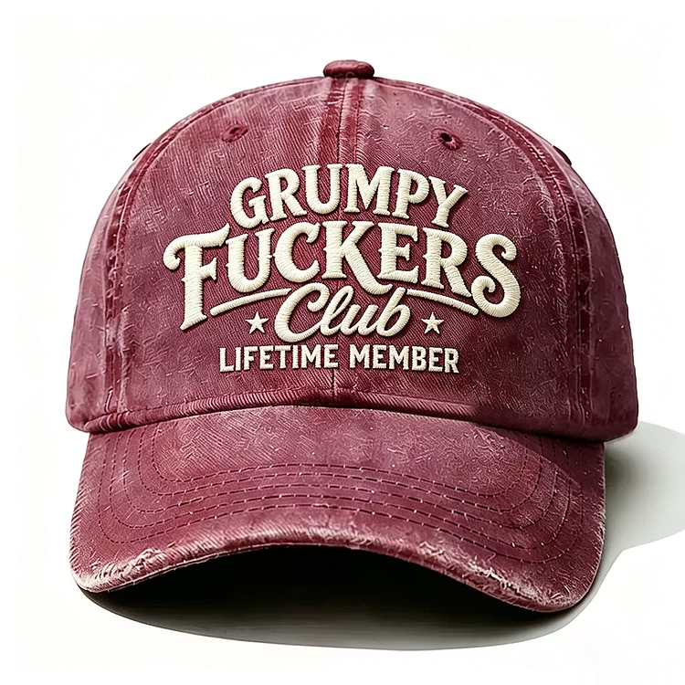 Grumpy F*ckers Club Lifetime Member Embroidery Cap