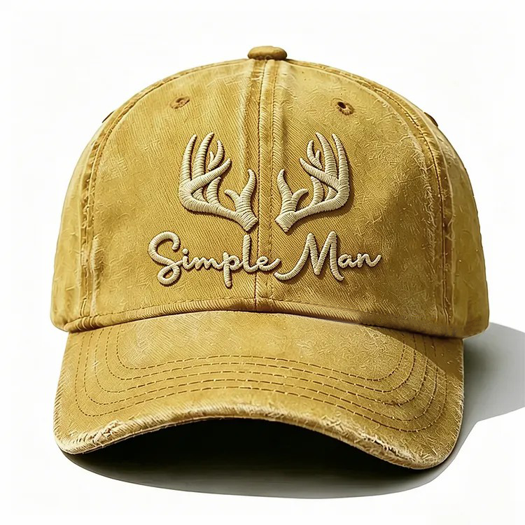 Simple Man Embroidery Cap