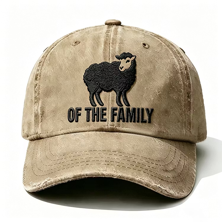 Black Sheep Of The Family Funny Embroidery Cap