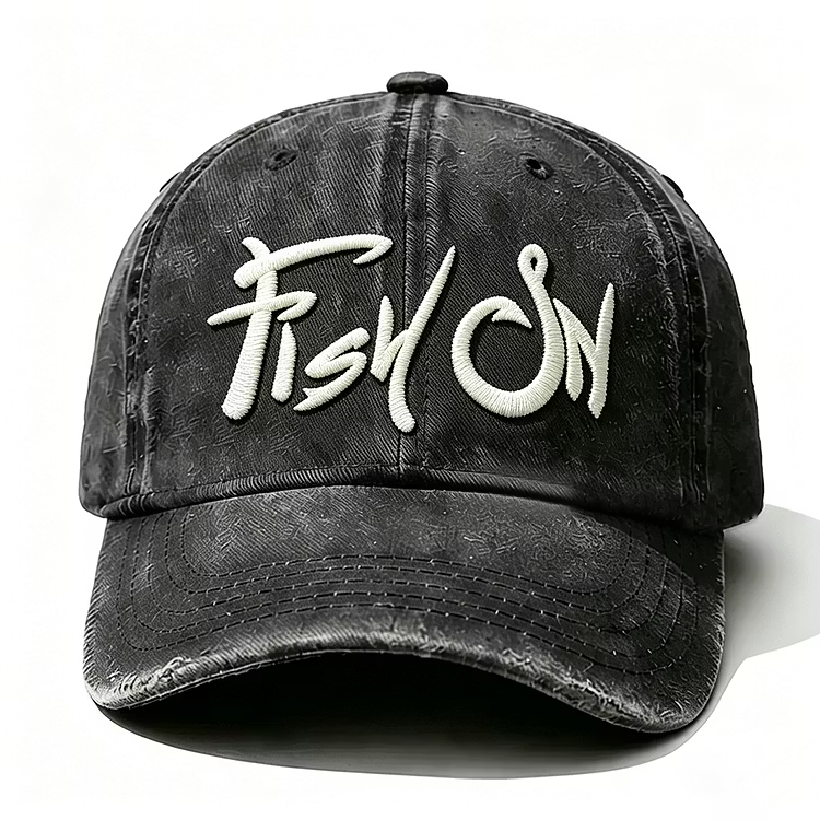 Fish On Embroidery Cap