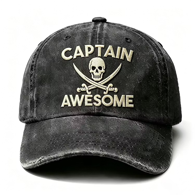 Captain Awesome Embroidery Cap