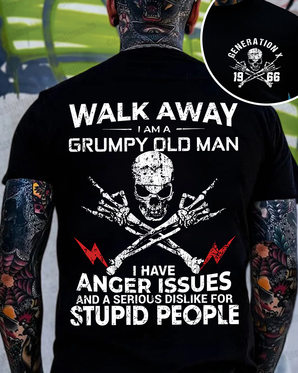 Walk Away I Am A Grumpy Old Man Customize Year T-shirt