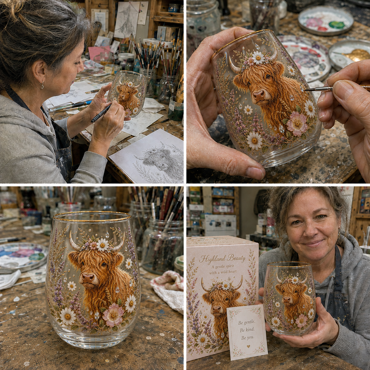 Highland Beauty Glass - Handmaded by Mary Collins