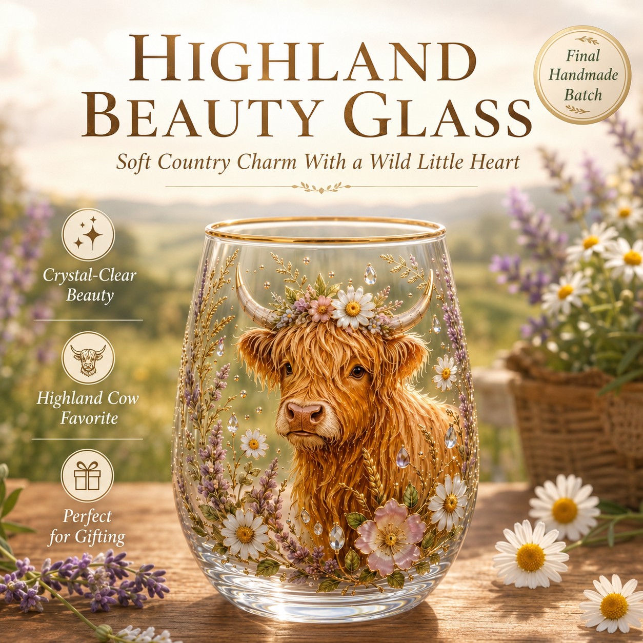 Highland Beauty Glass - Handmaded by Mary Collins