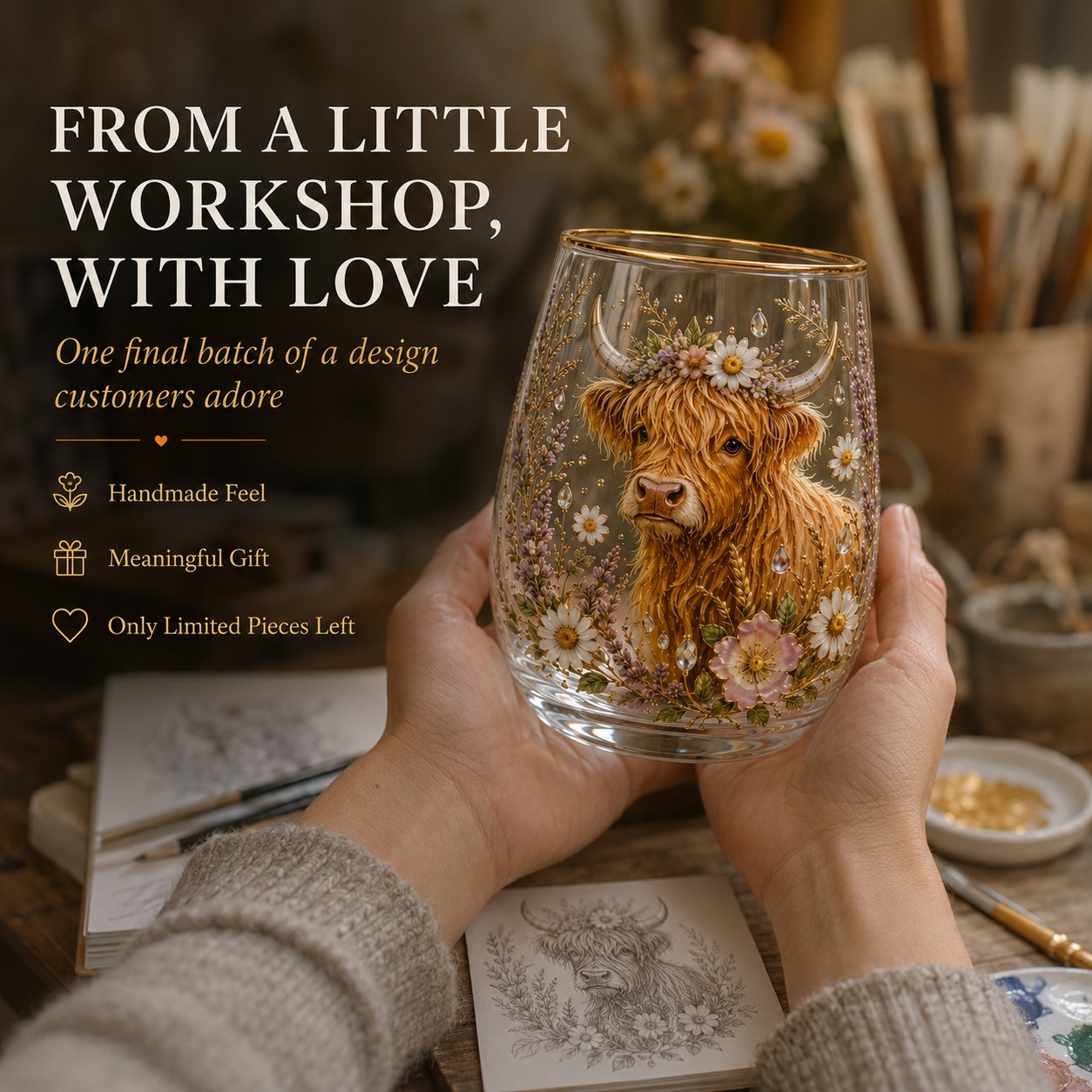Highland Beauty Glass - Handmaded by Mary Collins