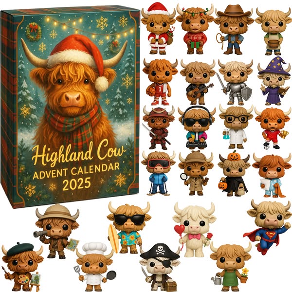 Highland Cow Advent Calendar 2025