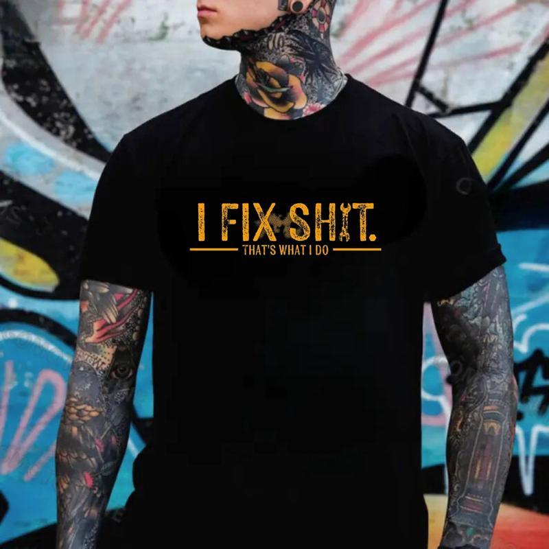 I Fix Sh*t That's What I Do Shirt Hoodie Sweatshirt, Funny Mechanic Quote Hoodie for Men, Blue Collar Workwear Attitude