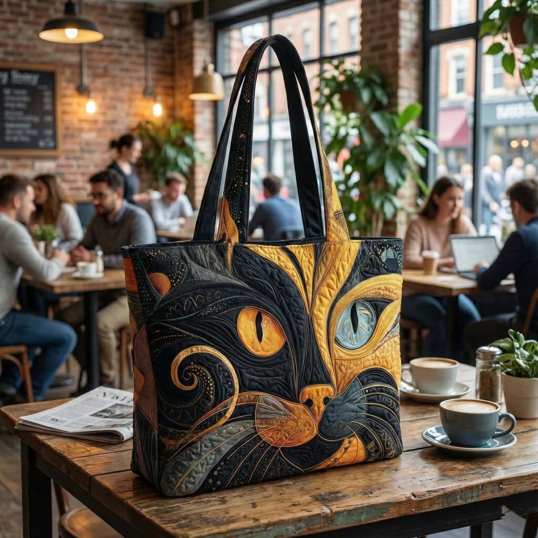 Catitude Quilted Tote Bag GFTOTP9665