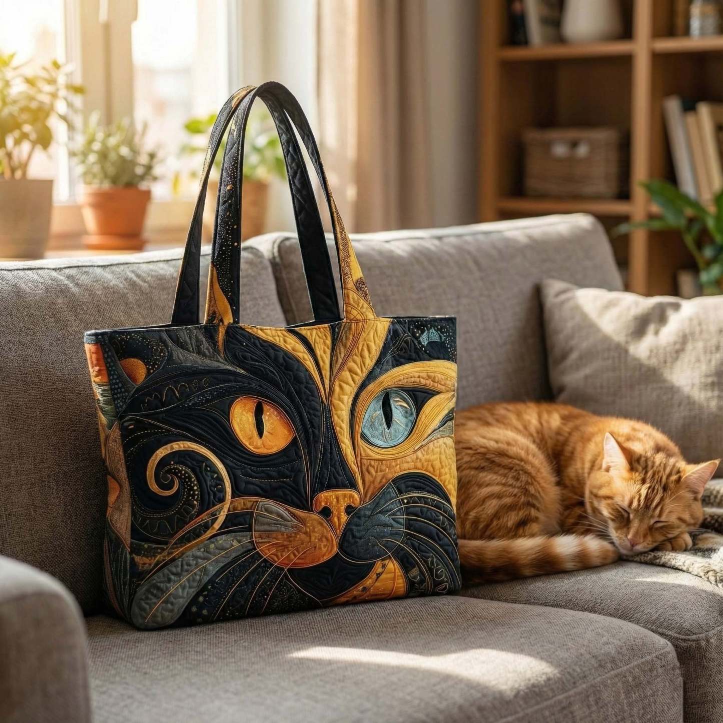 Catitude Quilted Tote Bag GFTOTP9665