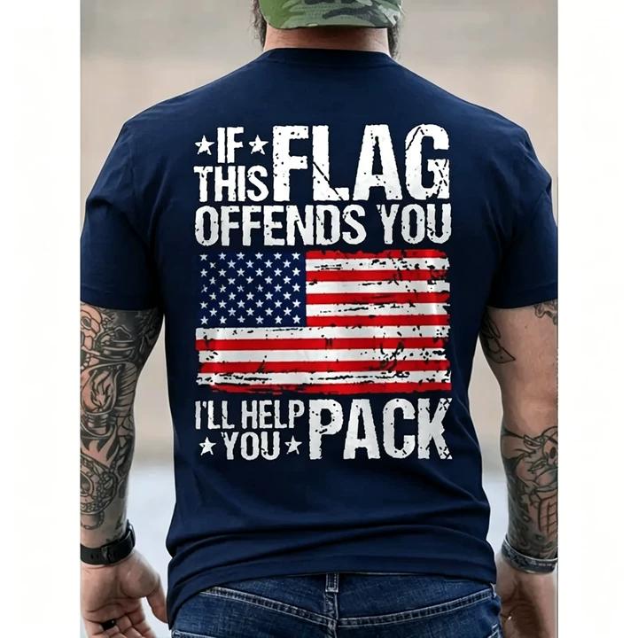 Summer T Shirts Mens Patriotic American Flag T Shirt