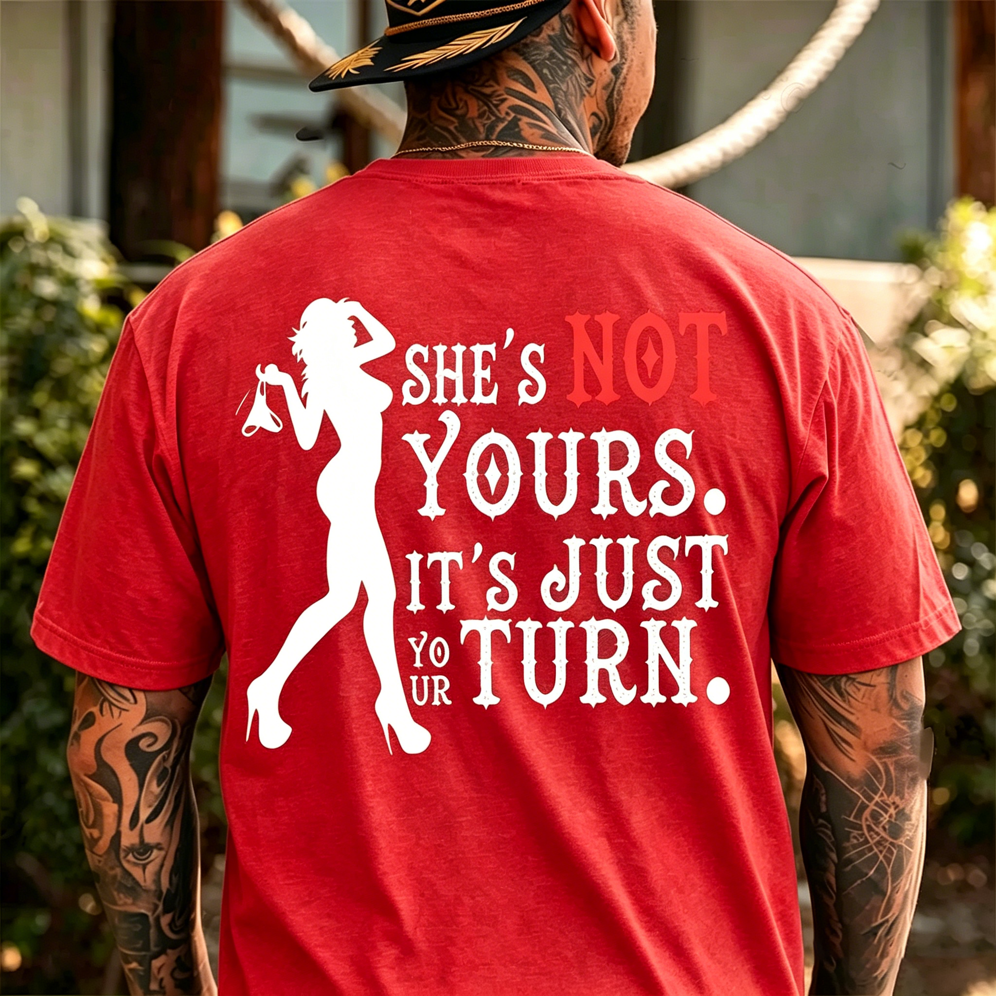 SHE’S NOT YOURS. IT’S JUST YOUR TURN Print Men's T-Shirt