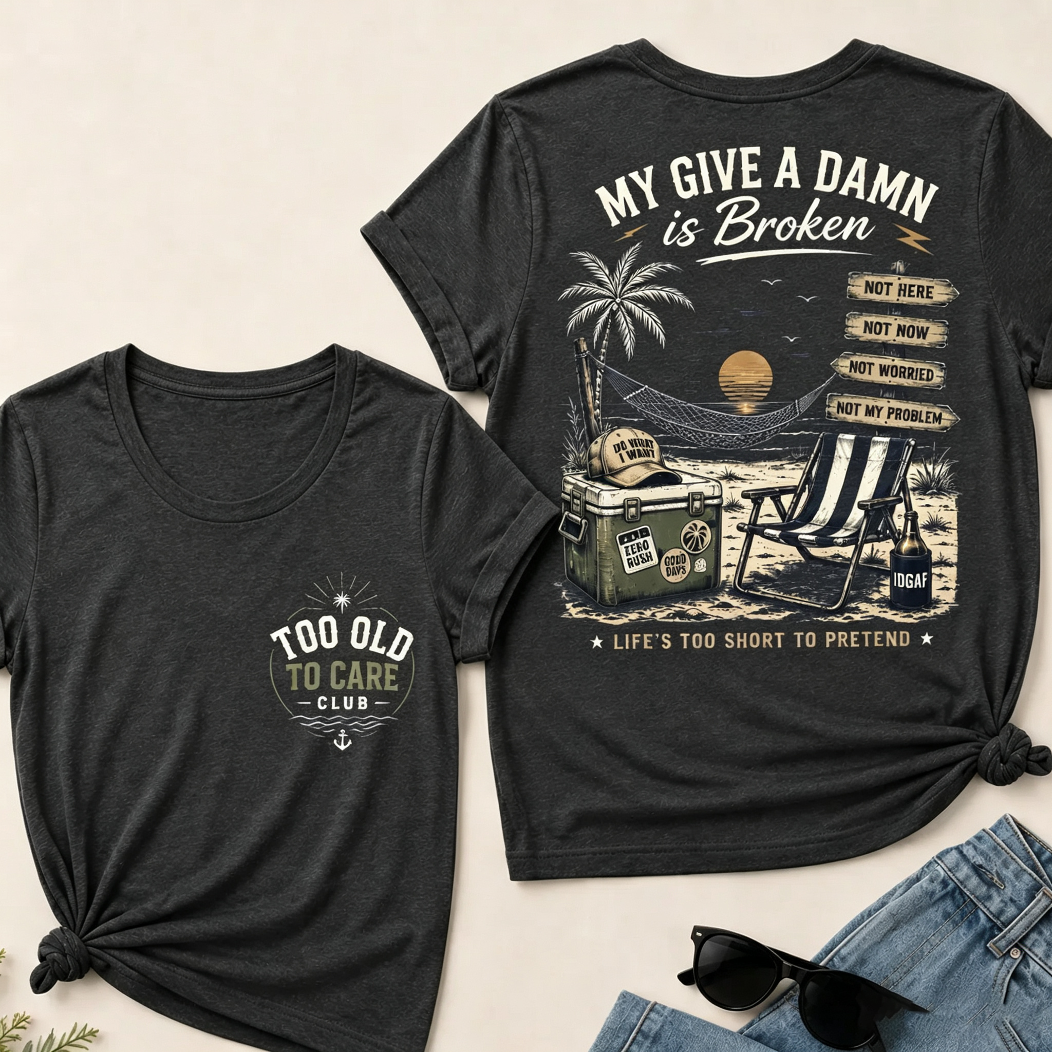 Women's My Give A Damn Is Broken V-Neck T-Shirt