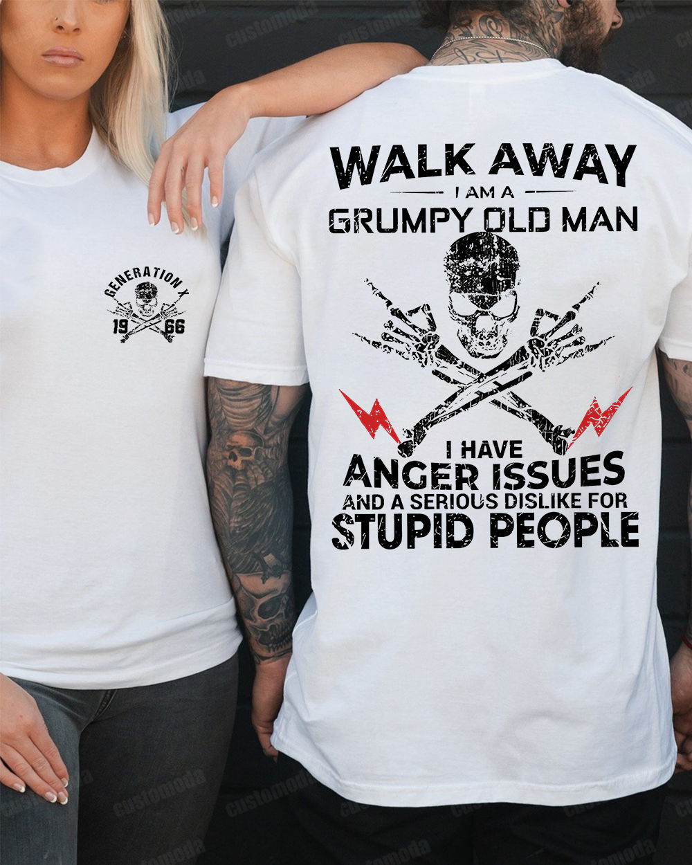 Walk Away I Am A Grumpy Old Man Customize Year T-shirt