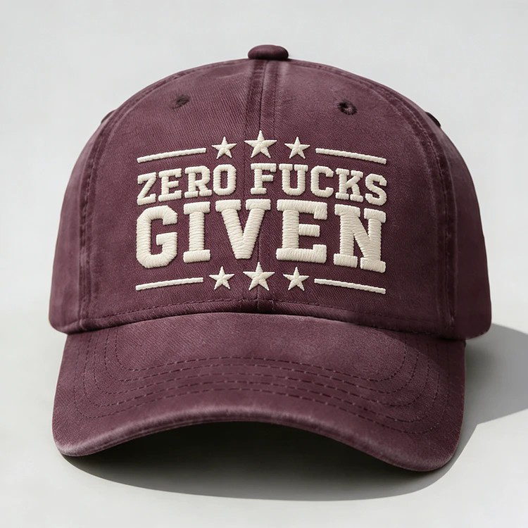 Zero Fucks Given Embroidery Cap