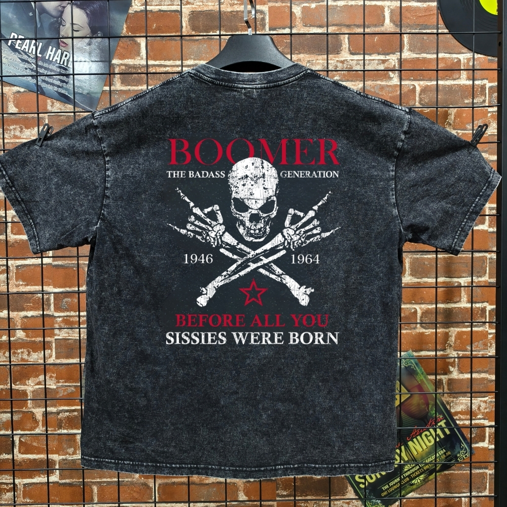 Boomer  Unisex 100% Heavyweight Cotton Washed T-Shirt