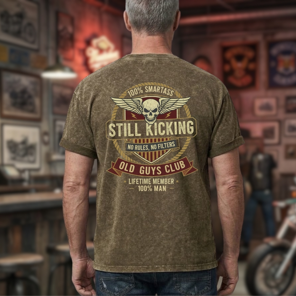 Custom Year Graphic Tee - 100% Man, No Rules - Unisex 100% Heavyweight Cotton Washed T-Shirt