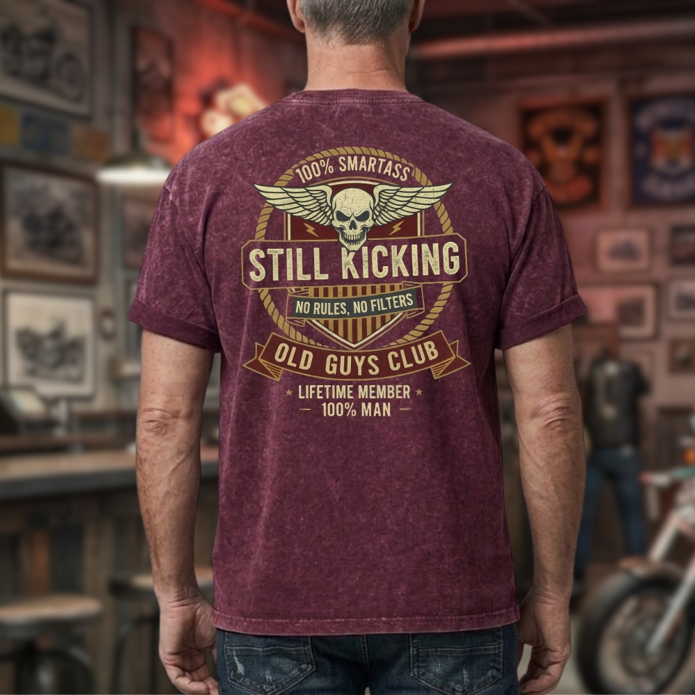 Custom Year Graphic Tee - 100% Man, No Rules - Unisex 100% Heavyweight Cotton Washed T-Shirt