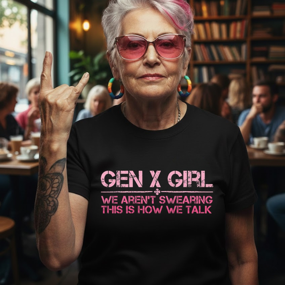 Gen X Girl: We Aren't Swearing, This Is How We Talk  Hoodie ,  Sweatshirt, V-neck, T-shirt  Perfect Gift