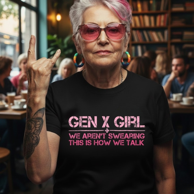 Gen X Girl: We Aren't Swearing, This Is How We Talk  Hoodie ,  Sweatshirt, V-neck, T-shirt  Perfect Gift