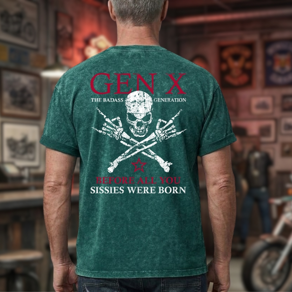 Gen X Unisex 100% Heavyweight Cotton Washed T-Shirt, Custom Year Shirt