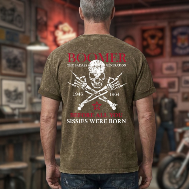 Boomer  Unisex 100% Heavyweight Cotton Washed T-Shirt