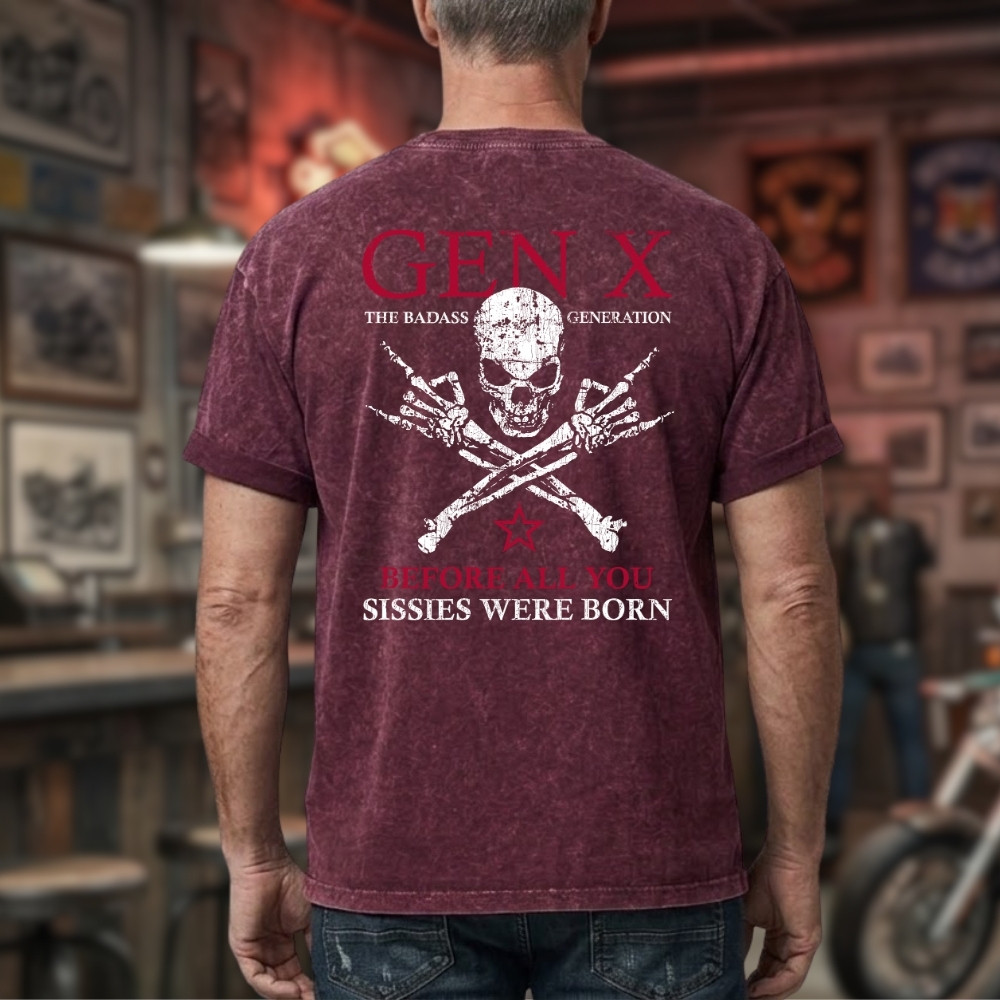 Gen X Unisex 100% Heavyweight Cotton Washed T-Shirt, Custom Year Shirt