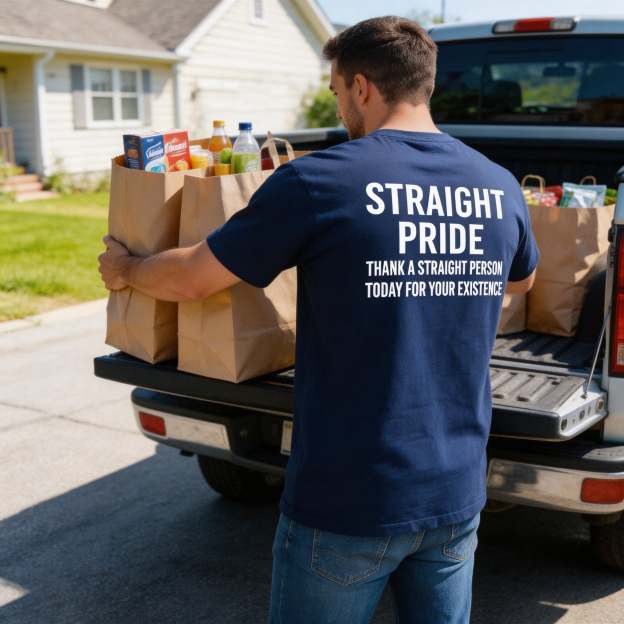 👕😄 Straight Pride Graphic Tee – Funny Unisex Cotton T-Shirt