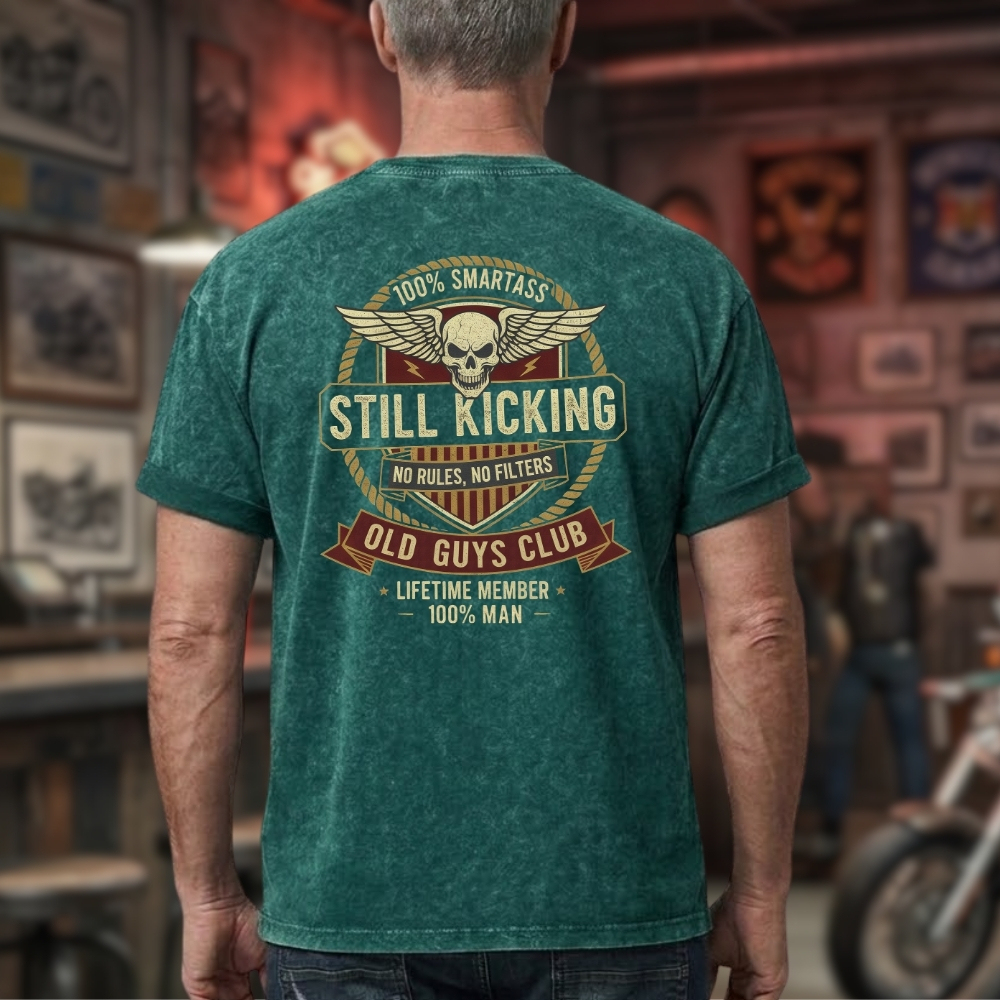 Custom Year Graphic Tee - 100% Man, No Rules - Unisex 100% Heavyweight Cotton Washed T-Shirt