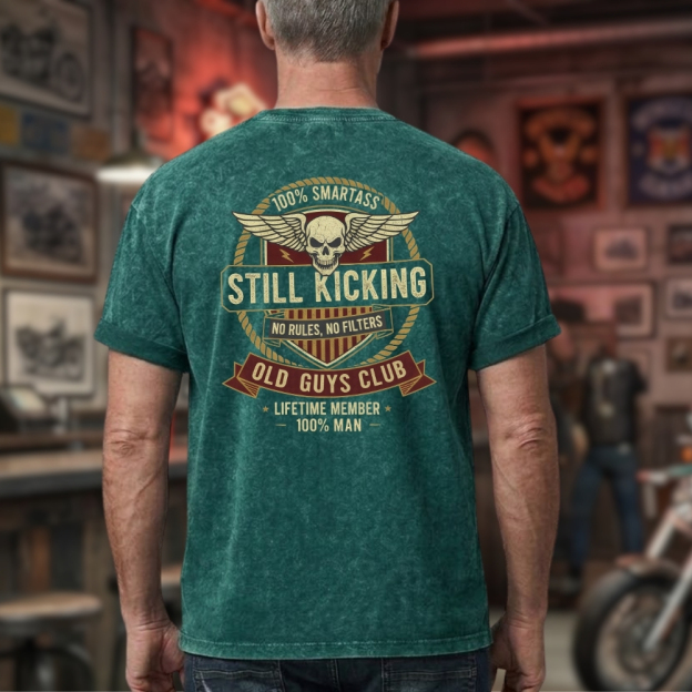 Custom Year Graphic Tee - 100% Man, No Rules - Unisex 100% Heavyweight Cotton Washed T-Shirt