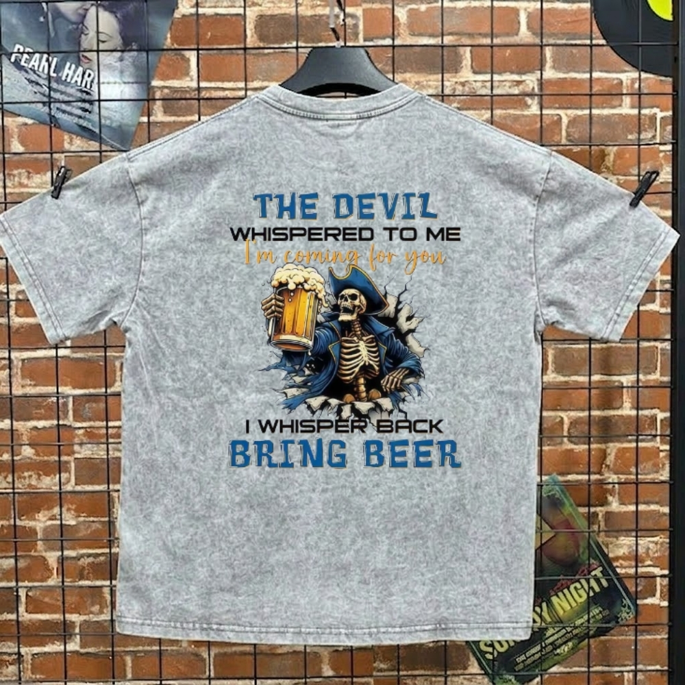 Bring Whiskey Lover Unisex 100% Heavyweight Cotton Washed T-Shirt