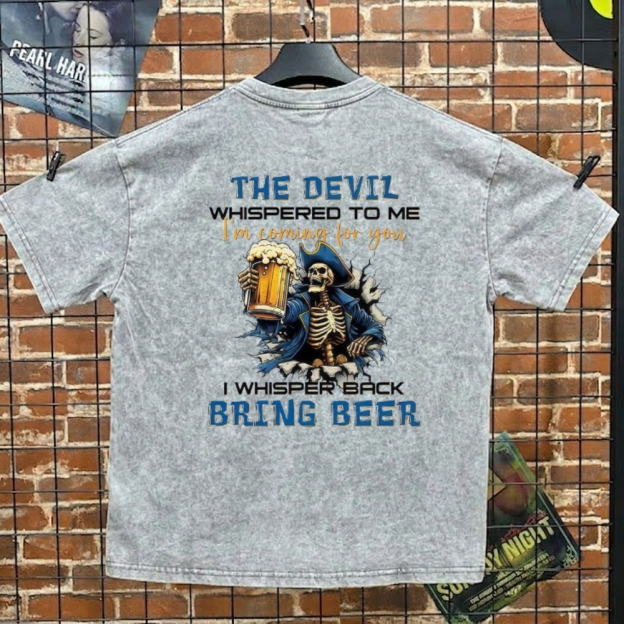 Bring Whiskey Lover Unisex 100% Heavyweight Cotton Washed T-Shirt