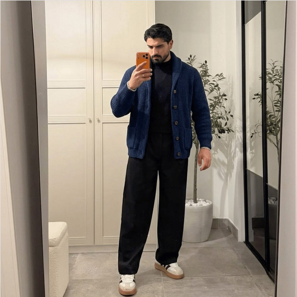 Men's Shawl Collar Wool Cardigan | The Hexham