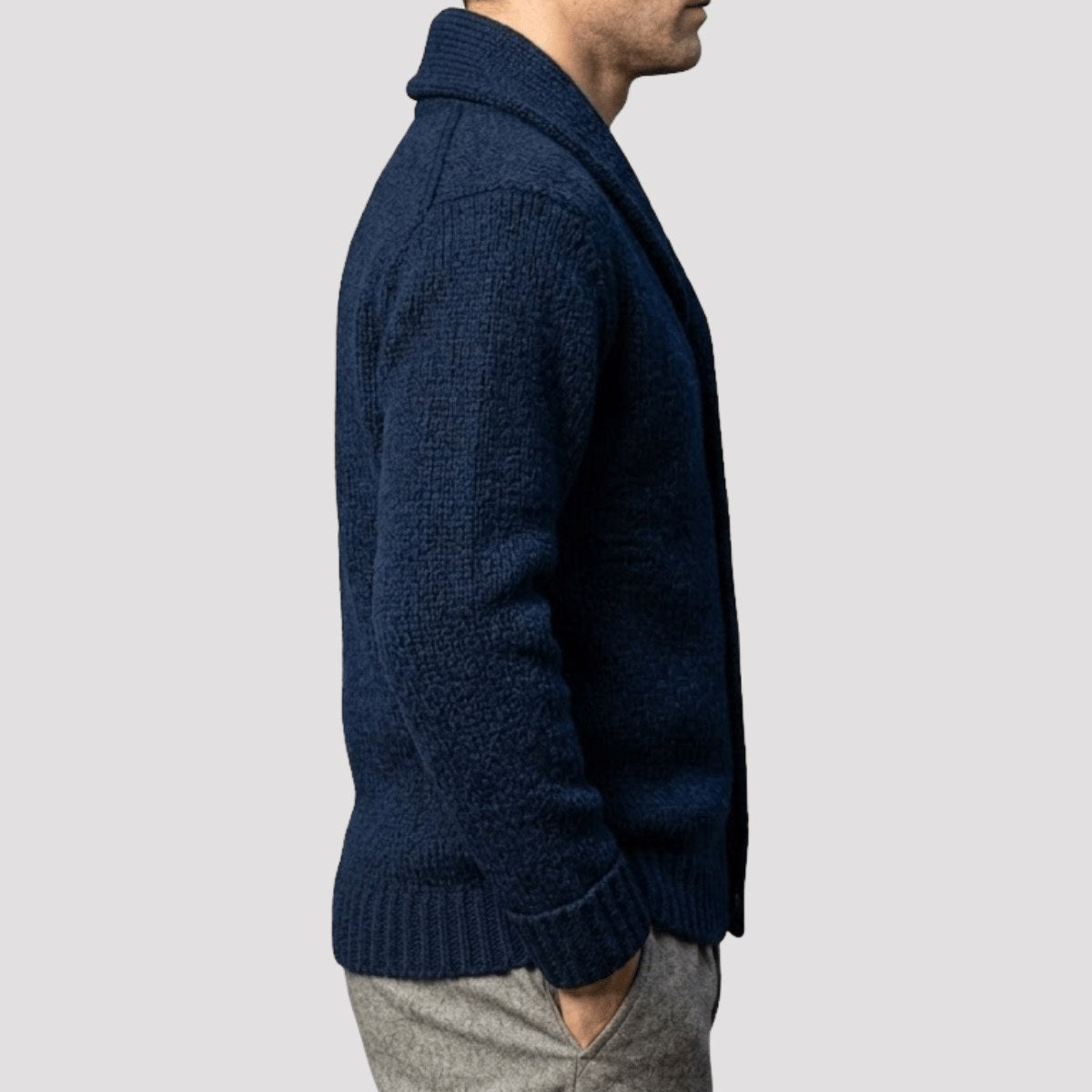 Men's Shawl Collar Wool Cardigan | The Hexham