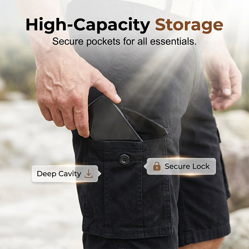 Men's Knee-Length Tactical Work Shorts