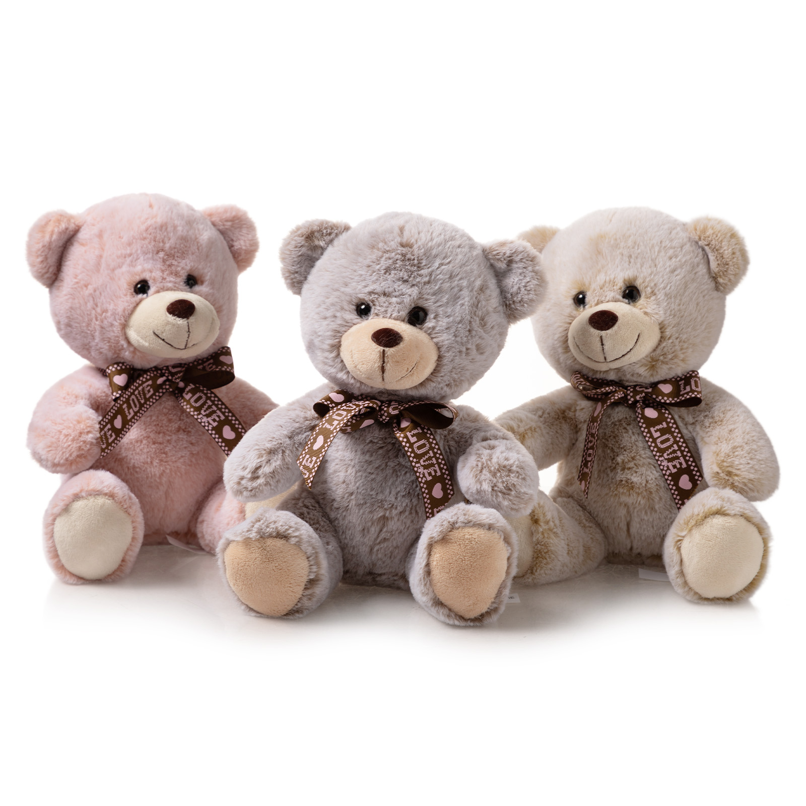 25cm H Bear With Bow