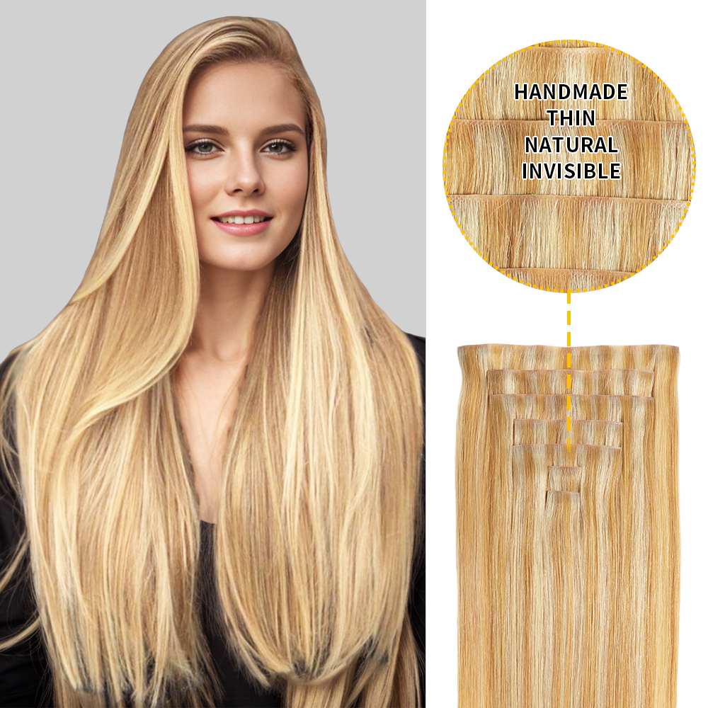 Seamless Clip In Hair Extensions (#P27/613) Strawberry  display picture 1
