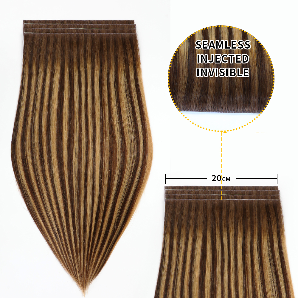 Invisible Tape In Weft (#P4/27/T4) Chocolate Brown to  display picture 2
