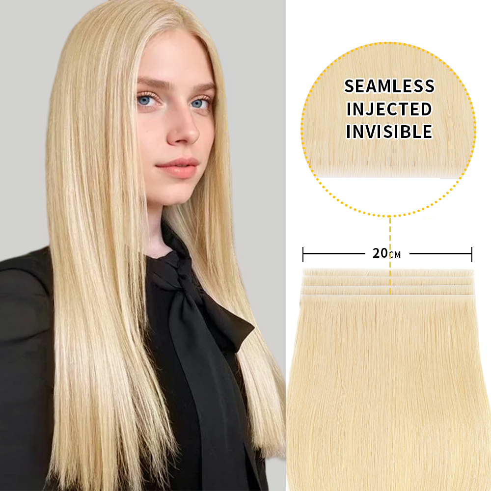 Invisible Tape In Weft (#613) Bleach Blonde – yilitehair