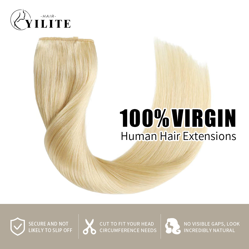 Invisible Wire Hair Extensions (#60) Platinum Blonde  display picture 1