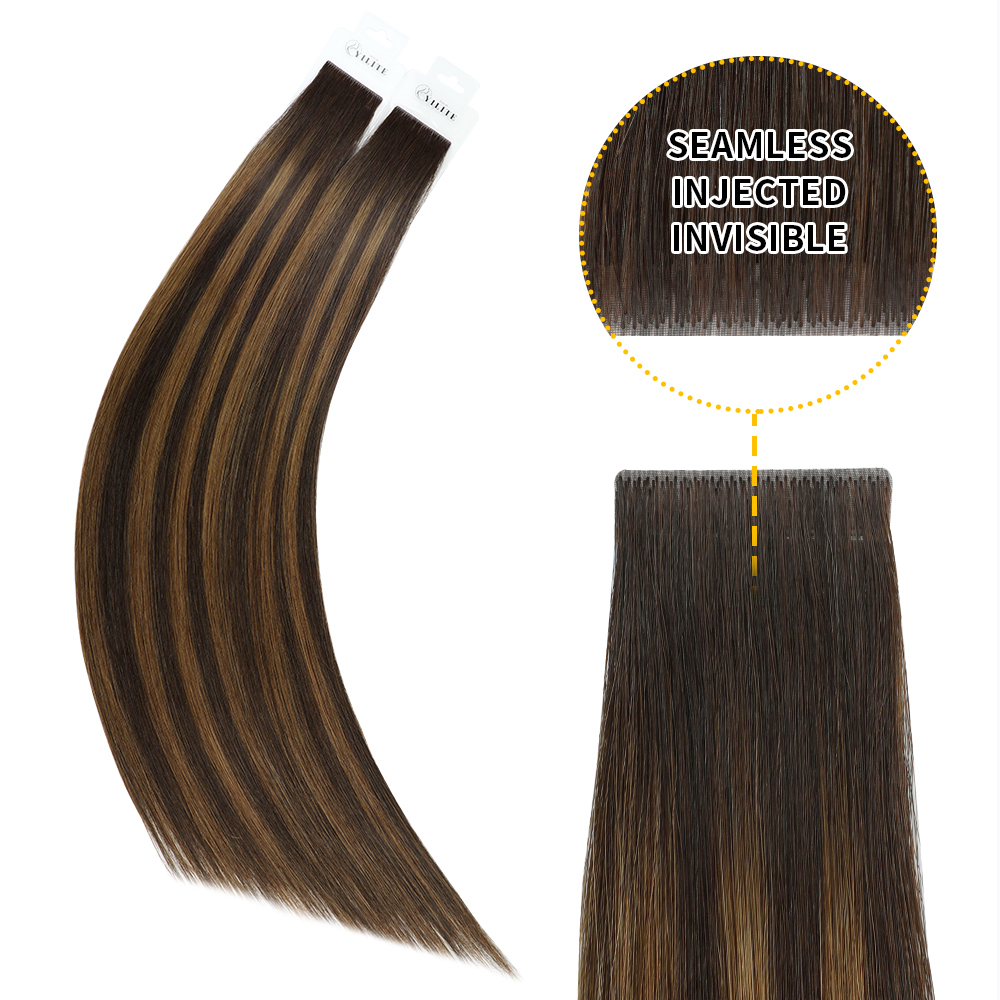 Save $ 219.68 USD ADD Yilite (#P2/6/T2) Darkest Brown Balayage Invisible Tape In Extensions 20Pcs $ 482.55 USD $ 262.87 
